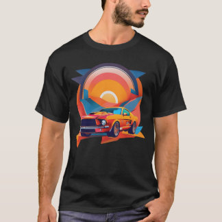 Camiseta Família de meninas de carro esportivo