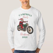 Família de motociclistas de Natal Personalizar