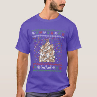 Camiseta Família de Natal de Corgi Christmasree Ugly