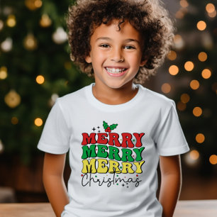 CAMISETA FAMÍLIA DE NATAL DE RETRO FESTIVO