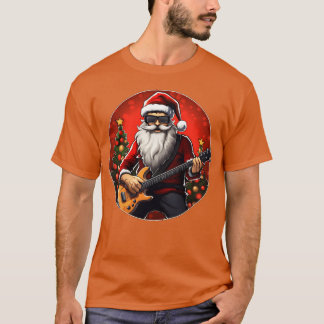 Camiseta Família de Natal Guitarrista