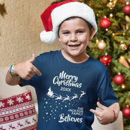 Camiseta Família de Papais noeis de Natal