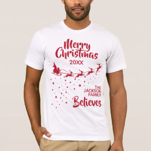 Camiseta Família de Papais noeis de Natal