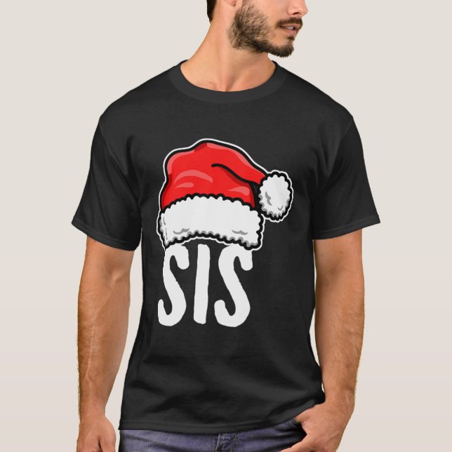 Camiseta Família de Papais noeis de Natal Sis Correspondent (Frente)