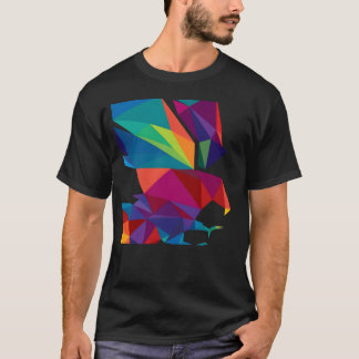 Camiseta Família de pássaros colorida, engraçado