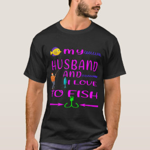 Camiseta Família de Pesca Colorida Divertida Fofa Peixe