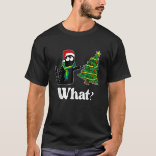 Camiseta Família de Pijama de Natal com Gato Preto Enfeites