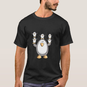 Camiseta Família de Pinguins Árticos Desenho Animado Animal