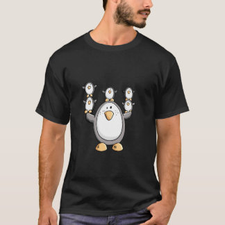 Camiseta Família de Pinguins Árticos Desenho Animado Animal