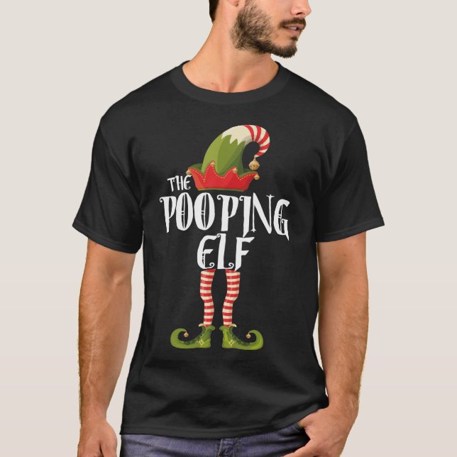 Camiseta família de pooping correspondente ao natal (Frente)