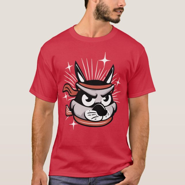 Camiseta família de presentes de cão ninja (Frente)