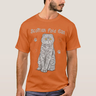 Camiseta Família de Proprietários de Gatos de Gato Escocês