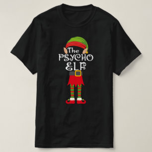 Camiseta família de psicopatas elf que corresponde ao natal