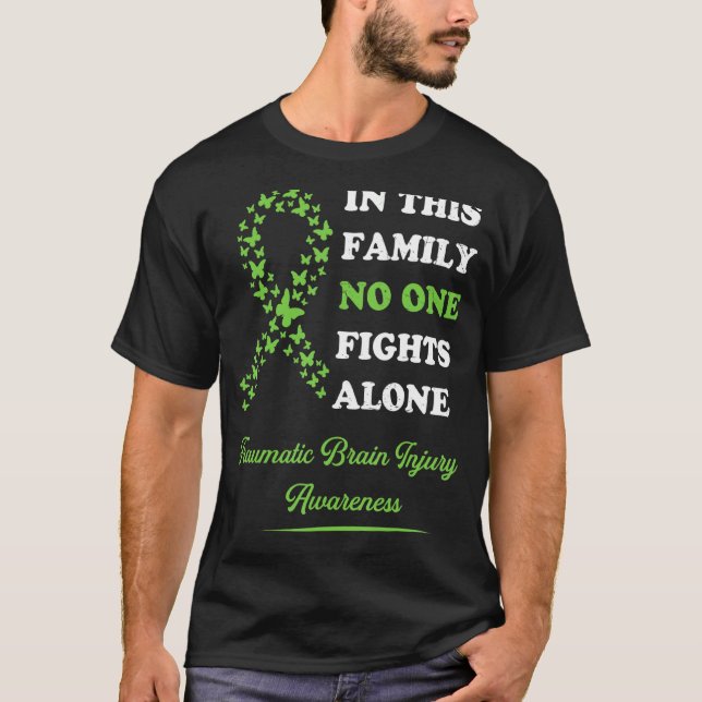 Camiseta Família de Sensibilização para Lesão Cerebral Trau (Frente)