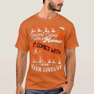 Camiseta Família de suporte de fita laranja de sensibilizaç