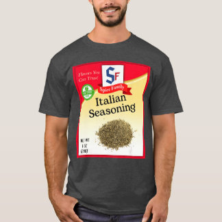 Camiseta Família de tempero de tempero italiano figurino co