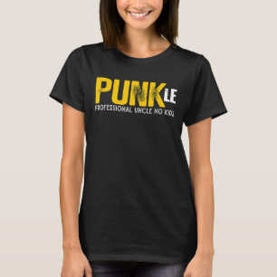Camiseta Família de Tio Profissional de Punkle Sem Crianças