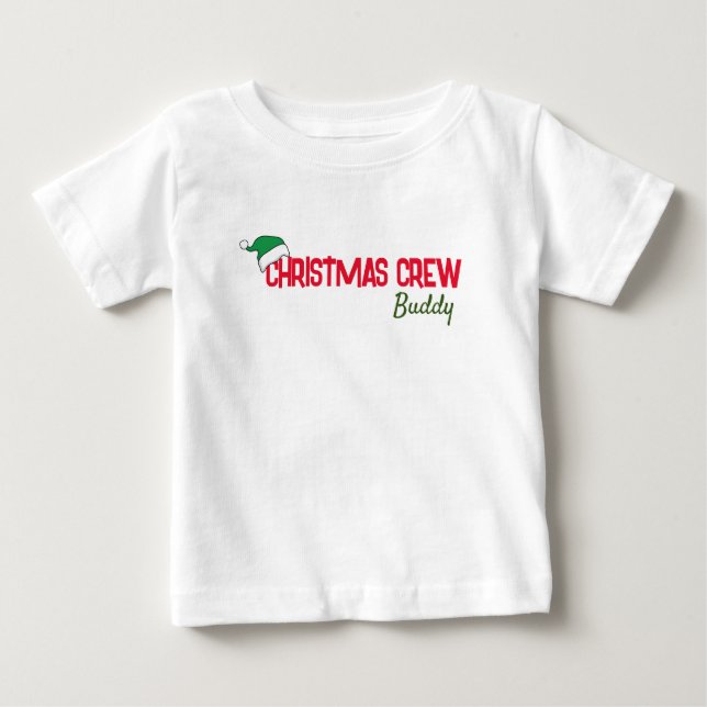 Camiseta Família de Tripulações de Natal Personalizadas Cor (Frente)