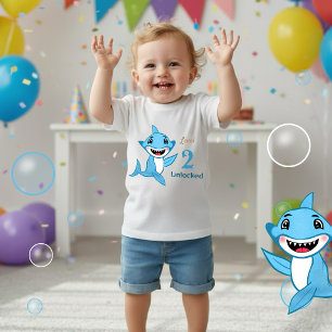 Camiseta Família de Tubarão Feliz Nível Dois