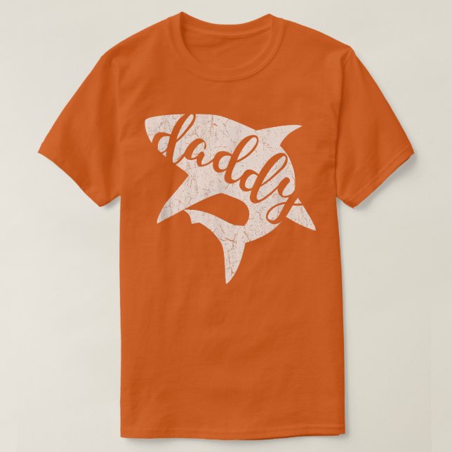 Camiseta Família de Tubarões de pai Correspondente (Frente do Design)