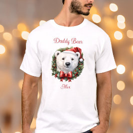 Camiseta Família de Urso pai Correspondendo Nome do Pajama 