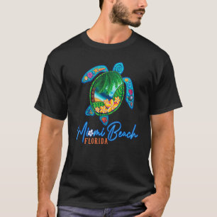 Camiseta Família de Vacinas de Miami Beach Sea Turtle Flori