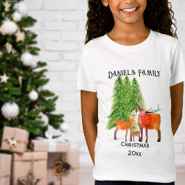 Camiseta Família de Veados Natal