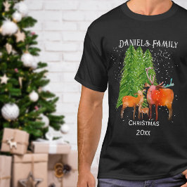 Camiseta Família de Veados Natal