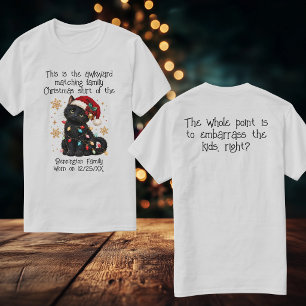 Camiseta Família Desajeitada Combinando Envergonha as Crian