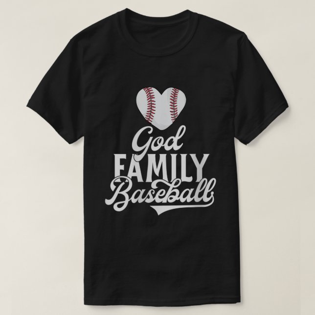 Camiseta Família Deus Baseball Shirt South Christian Mãe Ba (Frente do Design)