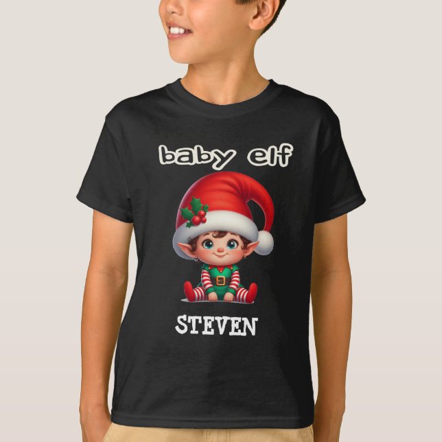 Camiseta Família do bebê elf combinando o natal (Frente)