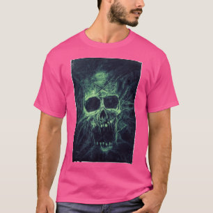 Camiseta família do Crânio Verde Gritante