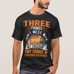 Camiseta Família do Golden Retriever Liberdade Golden Retri