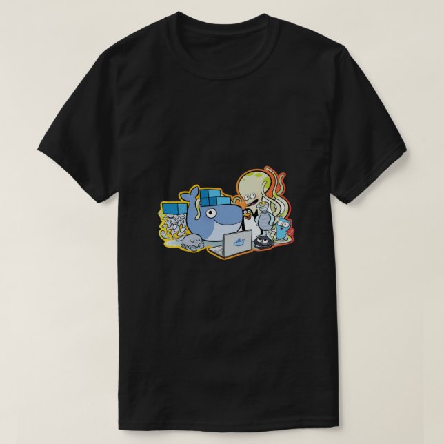 Camiseta Família Docker  (Frente do Design)