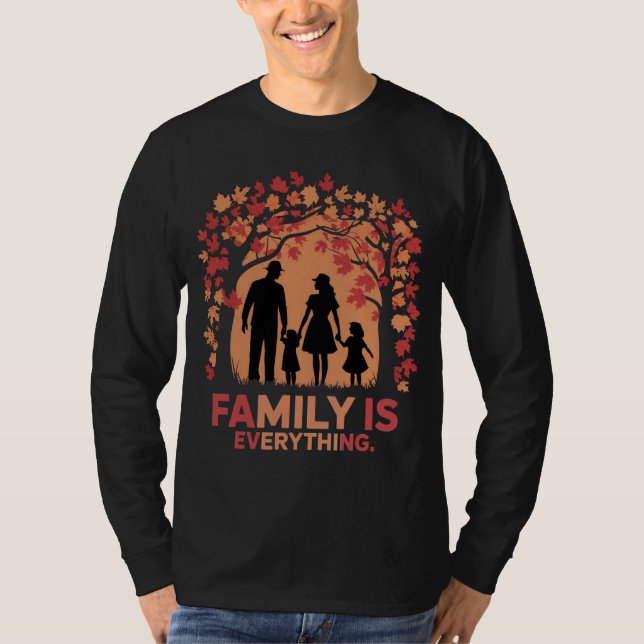 Camiseta Família é tudo: Autumn Silhouette T Shirt (Frente)