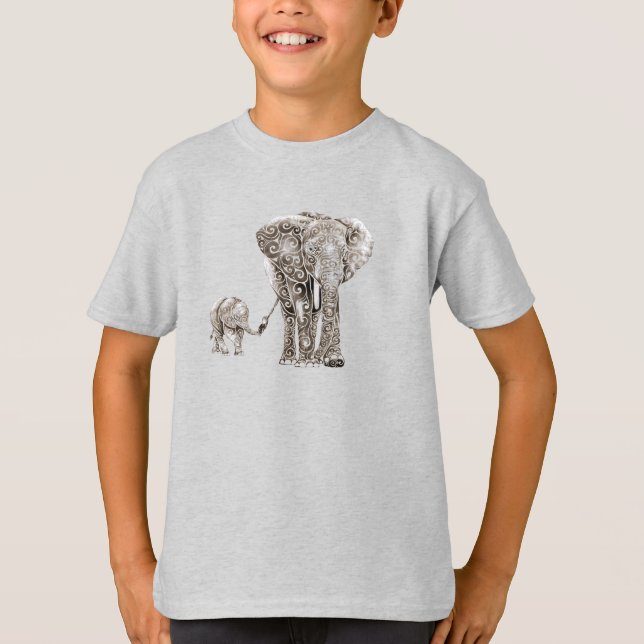 Camiseta Família Elefante Suave (Frente)