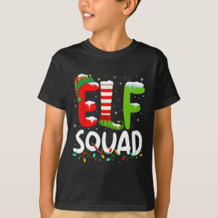 Camiseta Família Elf Coincidência de Natal Pijama Xmas Squ