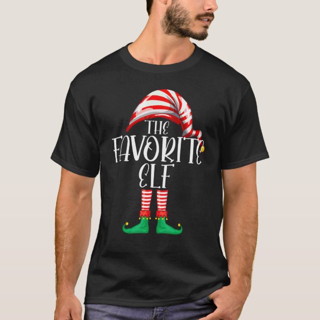 Camiseta Família Elf Correspondente Favorita Py Pa Natal do (Frente)