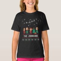 Família Elf de Natal Personalizada e Engraçada
