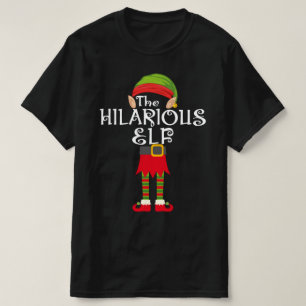 Camiseta família elf hilariante que corresponde ao natal