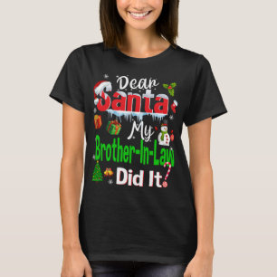 Camiseta Família Engraçada Caros Papais noeis Meu Irmão-Em-
