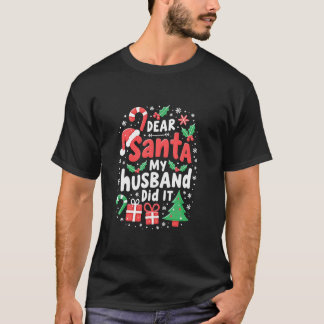 Camiseta Família Engraçada Caros Papais noeis Meu Marido Fe