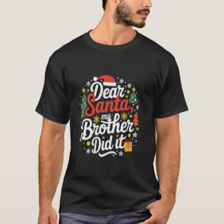Camiseta Família Engraçada Caros Papais noeis Que Meu Irmão