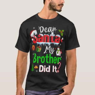 Camiseta Família Engraçada Caros Papais noeis Que Meu Irmão
