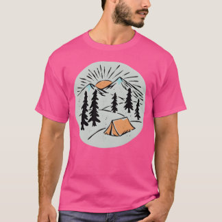 Camiseta Família engraçada de acampamento retrô