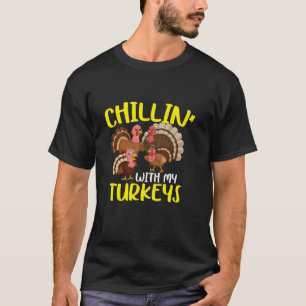 Camiseta Família Engraçada De Ação De Graças A Turquia Chil