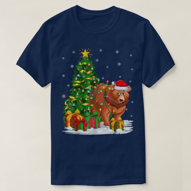 Camiseta Família Engraçada De Árvores Xmas Correspondendo P (Frente do Design)