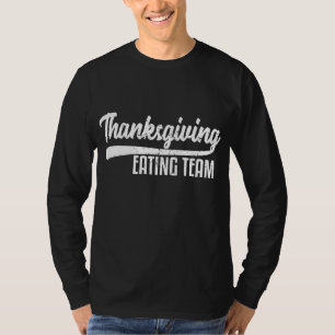 Camiseta Família Engraçada Equipe de Comida de Ação de Graç