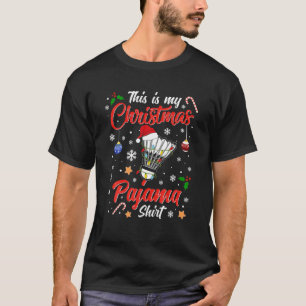 Camiseta Família Engraçada Esta É Minha Badminto De Nata
