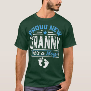 Camiseta Família Engraçada Nova Vovó Orgulhosa É um Menino